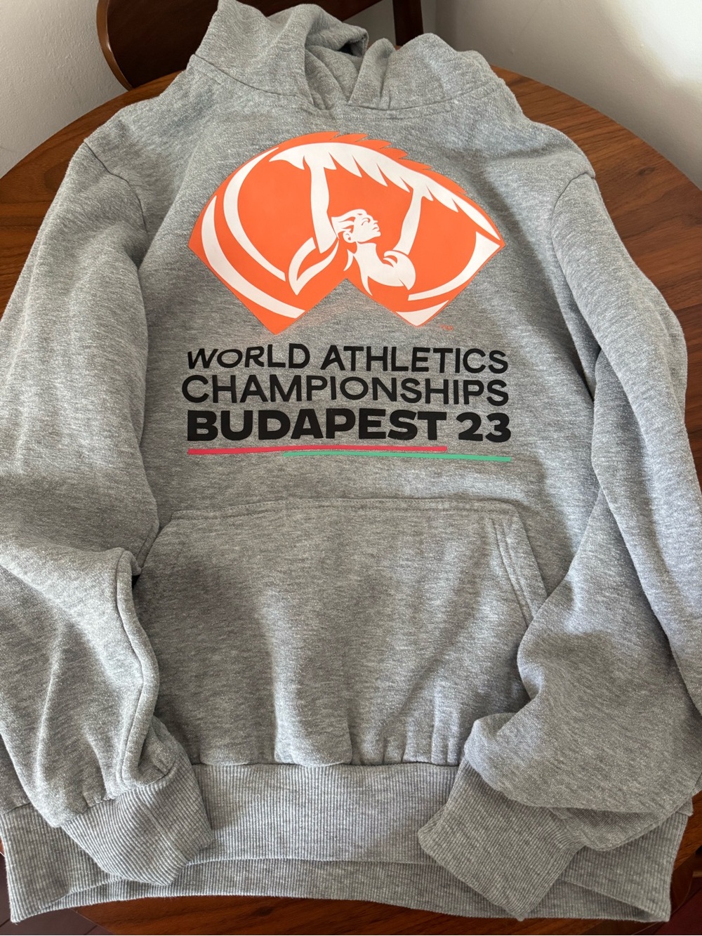 Gray World Athletics Championships Budapest 2023 Pullover Hoodie